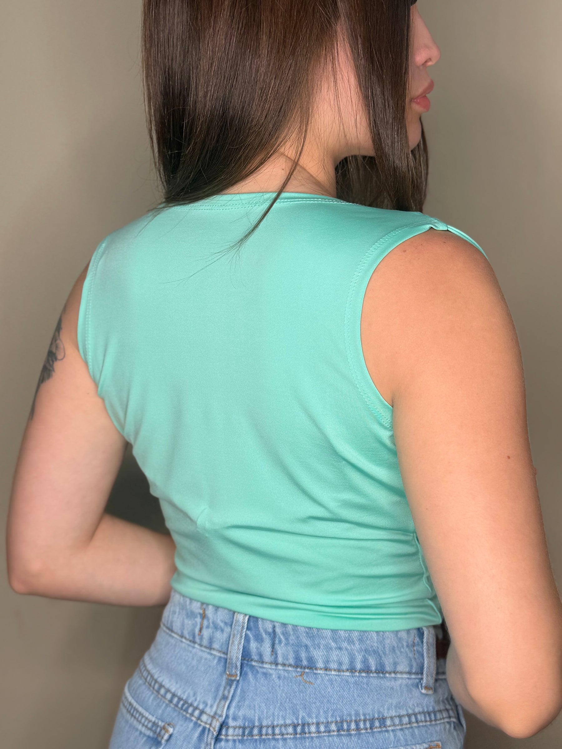 Blusa Social Decote Drapeado