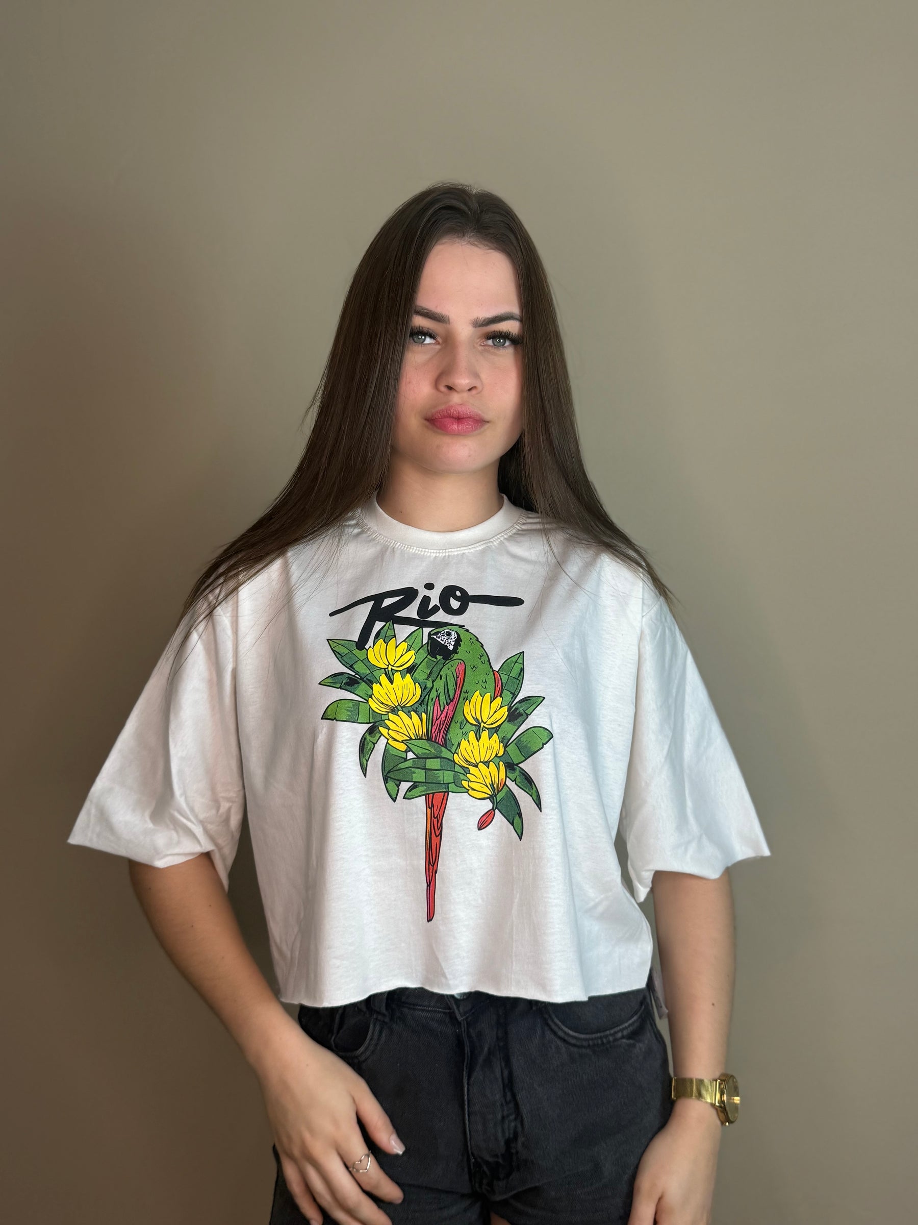 Cropped Oversize 100% Algodão