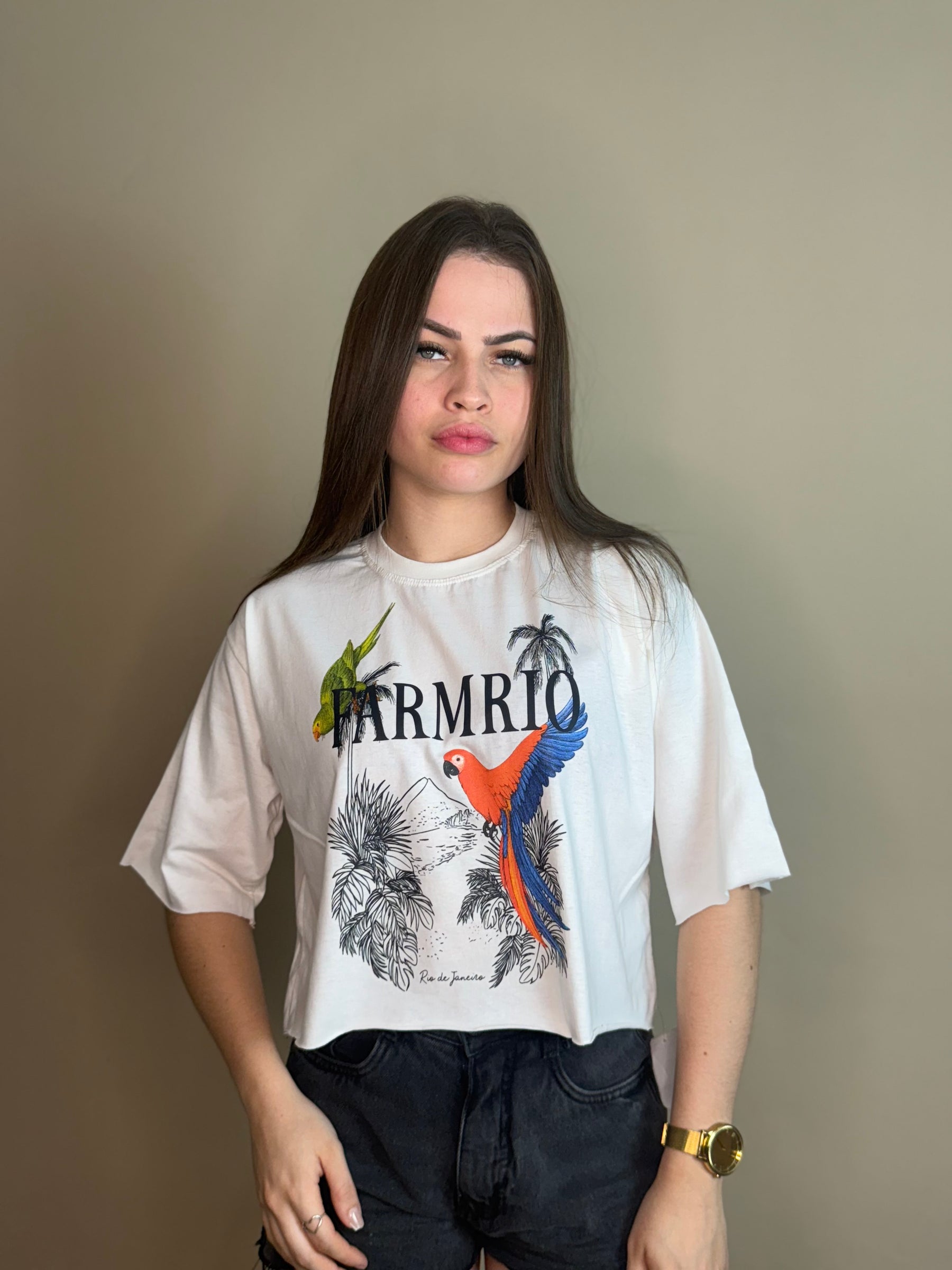 Cropped Oversize 100% Algodão