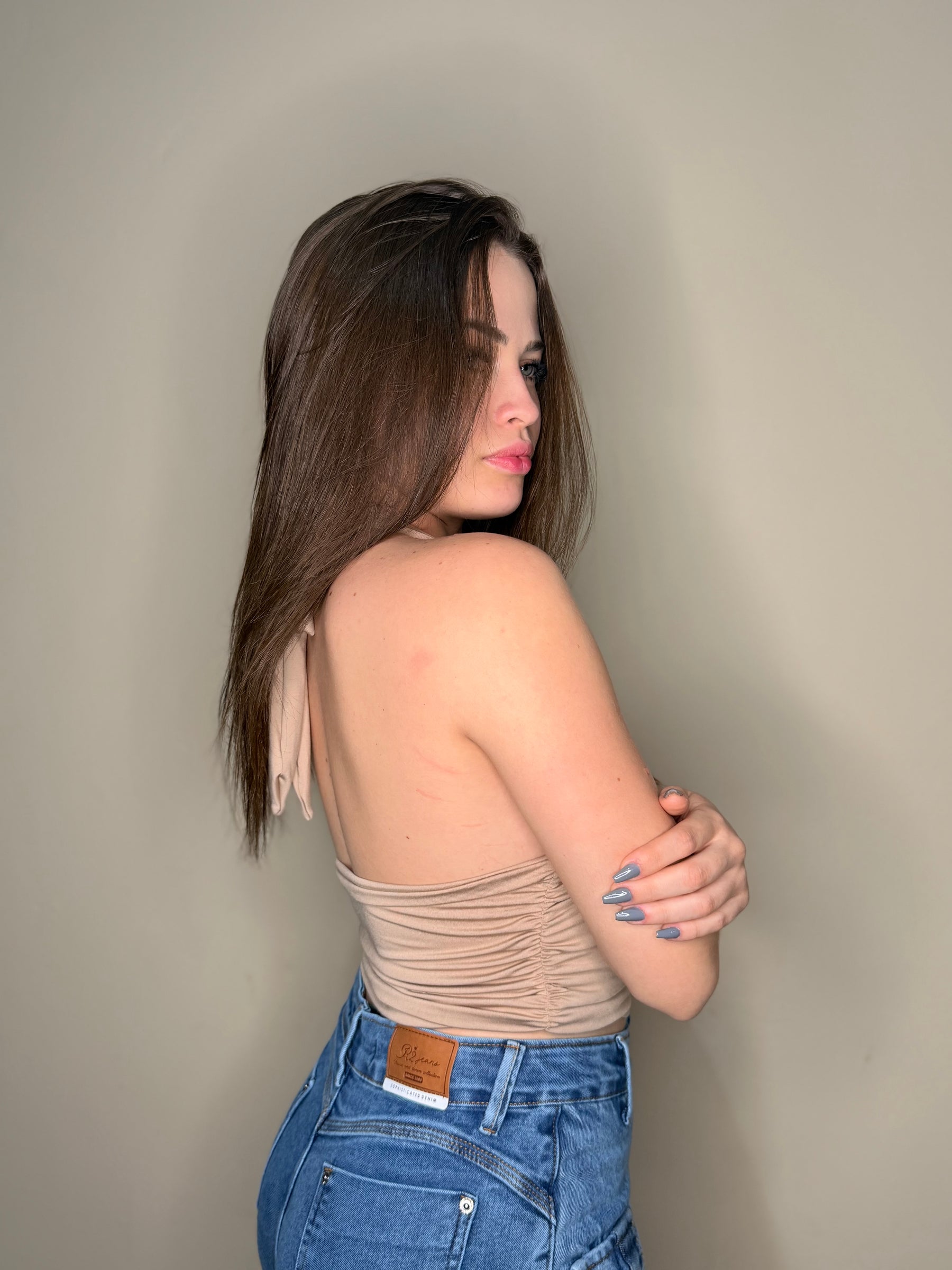 Cropped Frente Única Drapeado