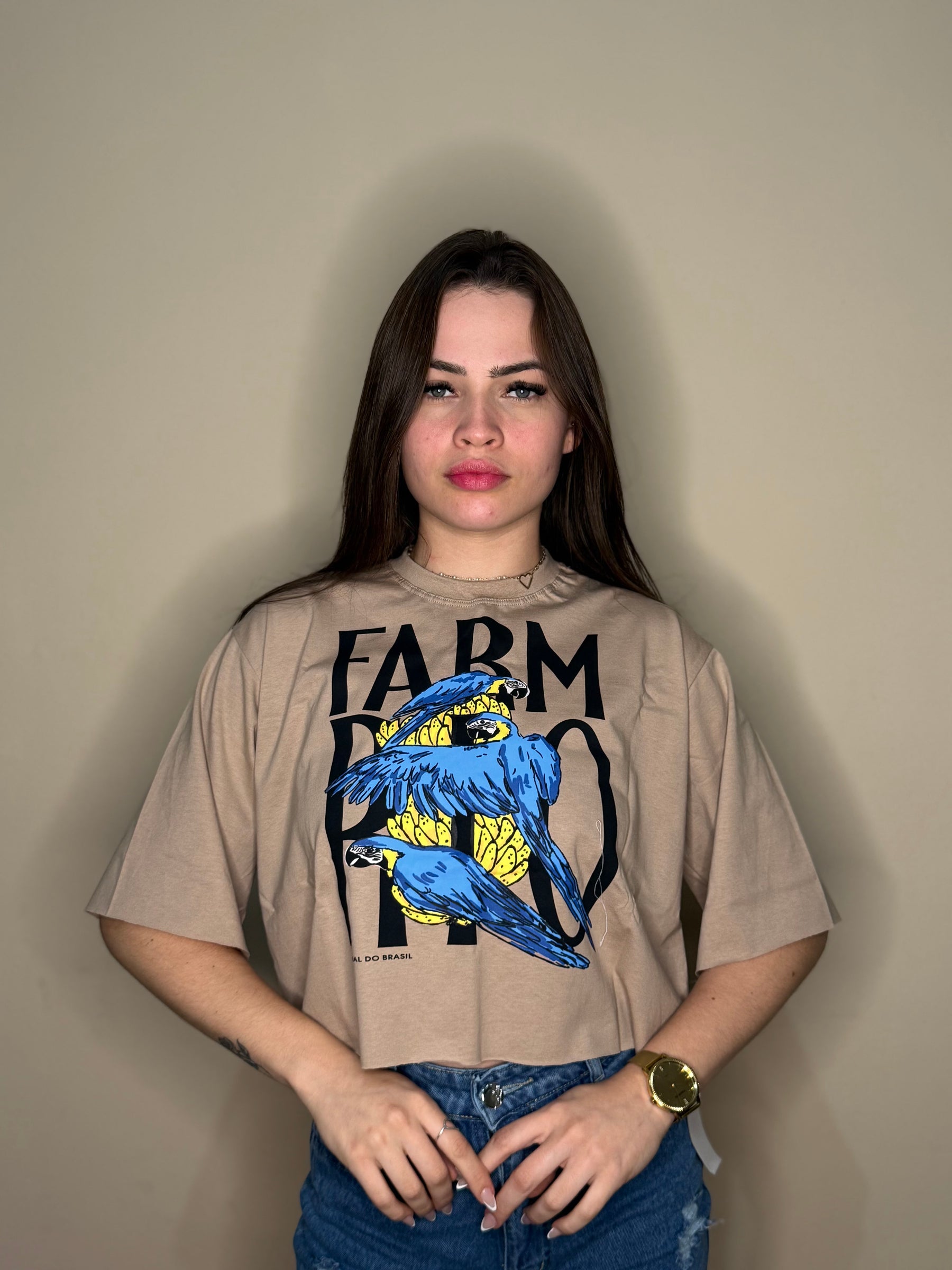 Cropped Oversize 100% Algodão