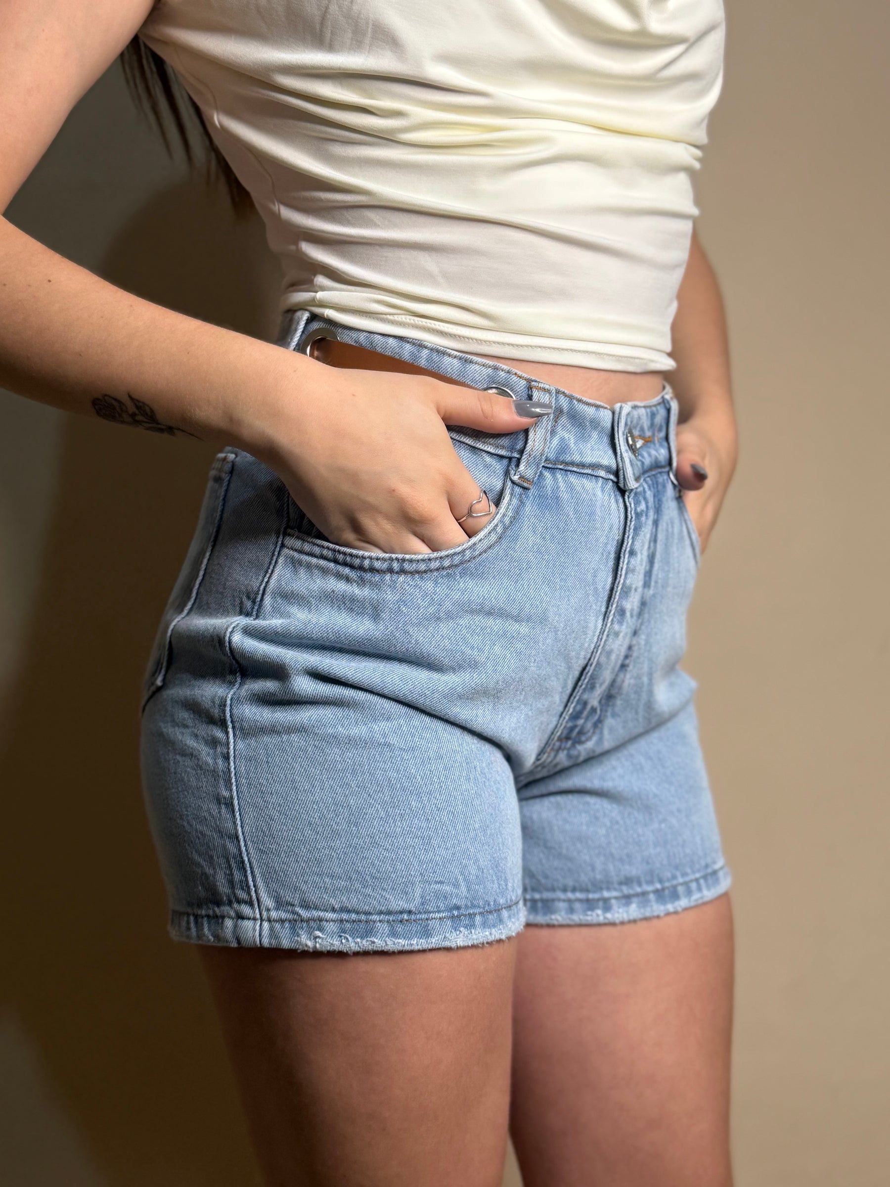 Short Jeans Cintura Alta