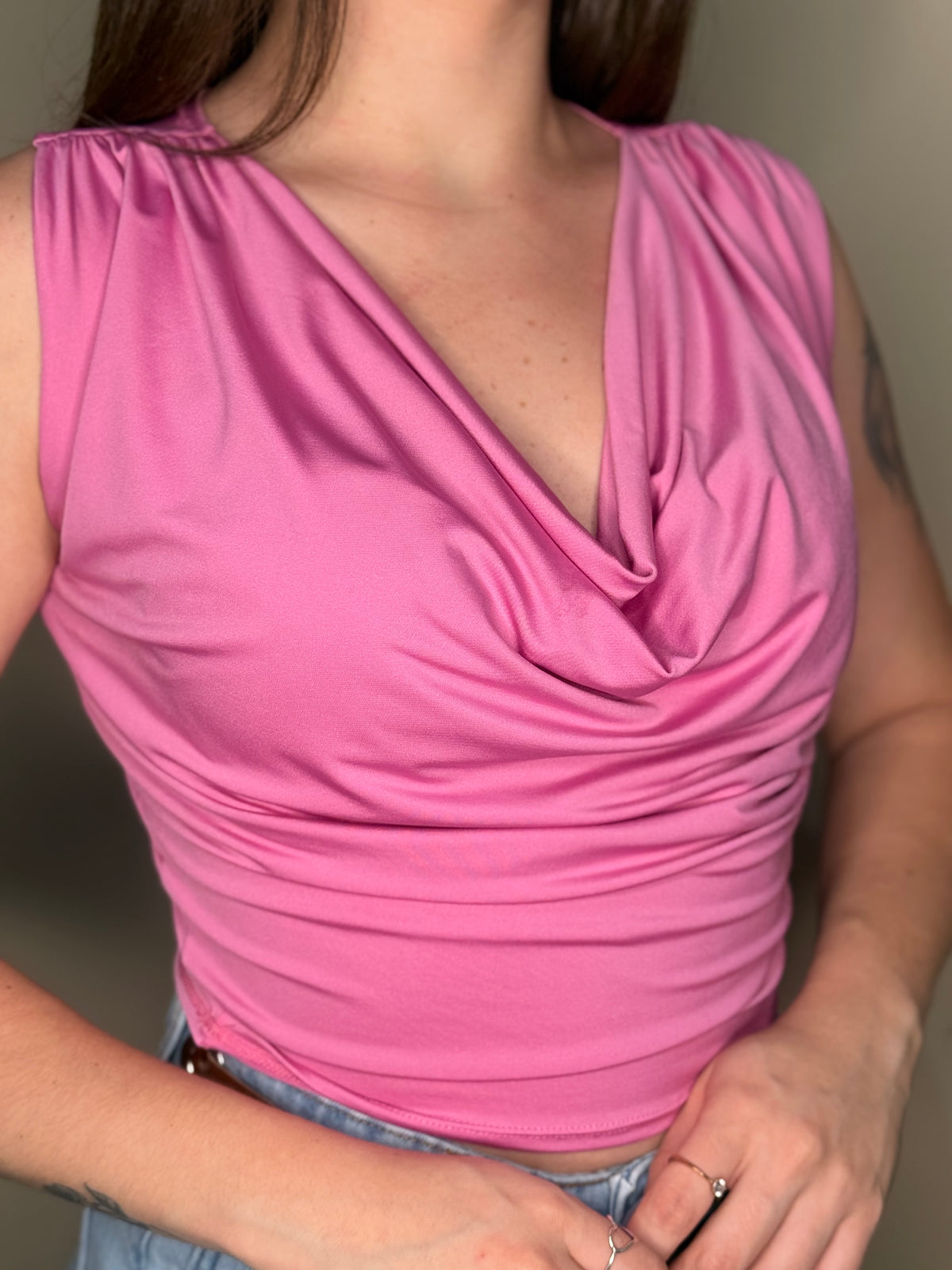 Blusa Social Decote Drapeado