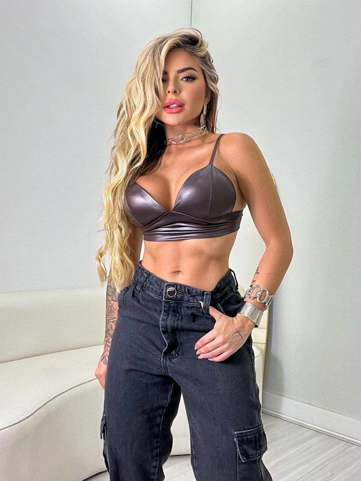 Calça Jogger Cinza S/ Stretch