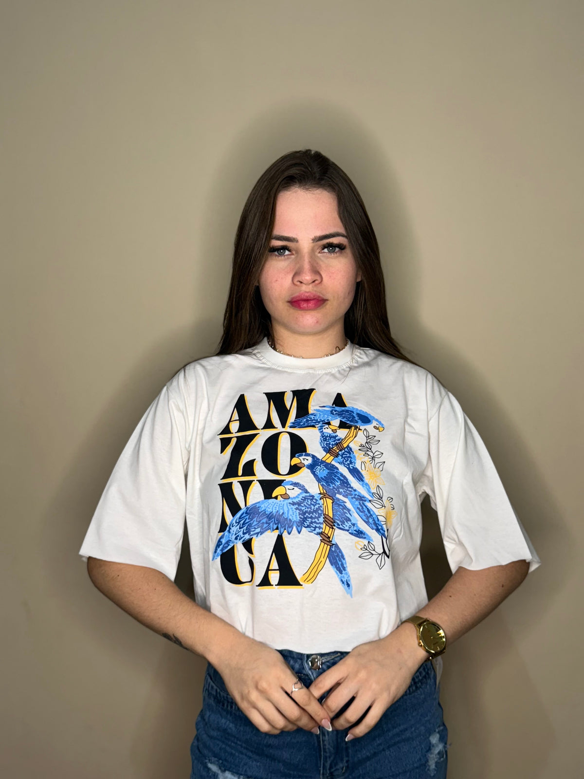 Cropped Oversize 100%  Algodão