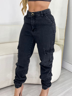 Calça Jogger Cinza S/ Stretch