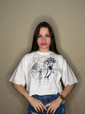 Cropped Oversize 100%  Algodão