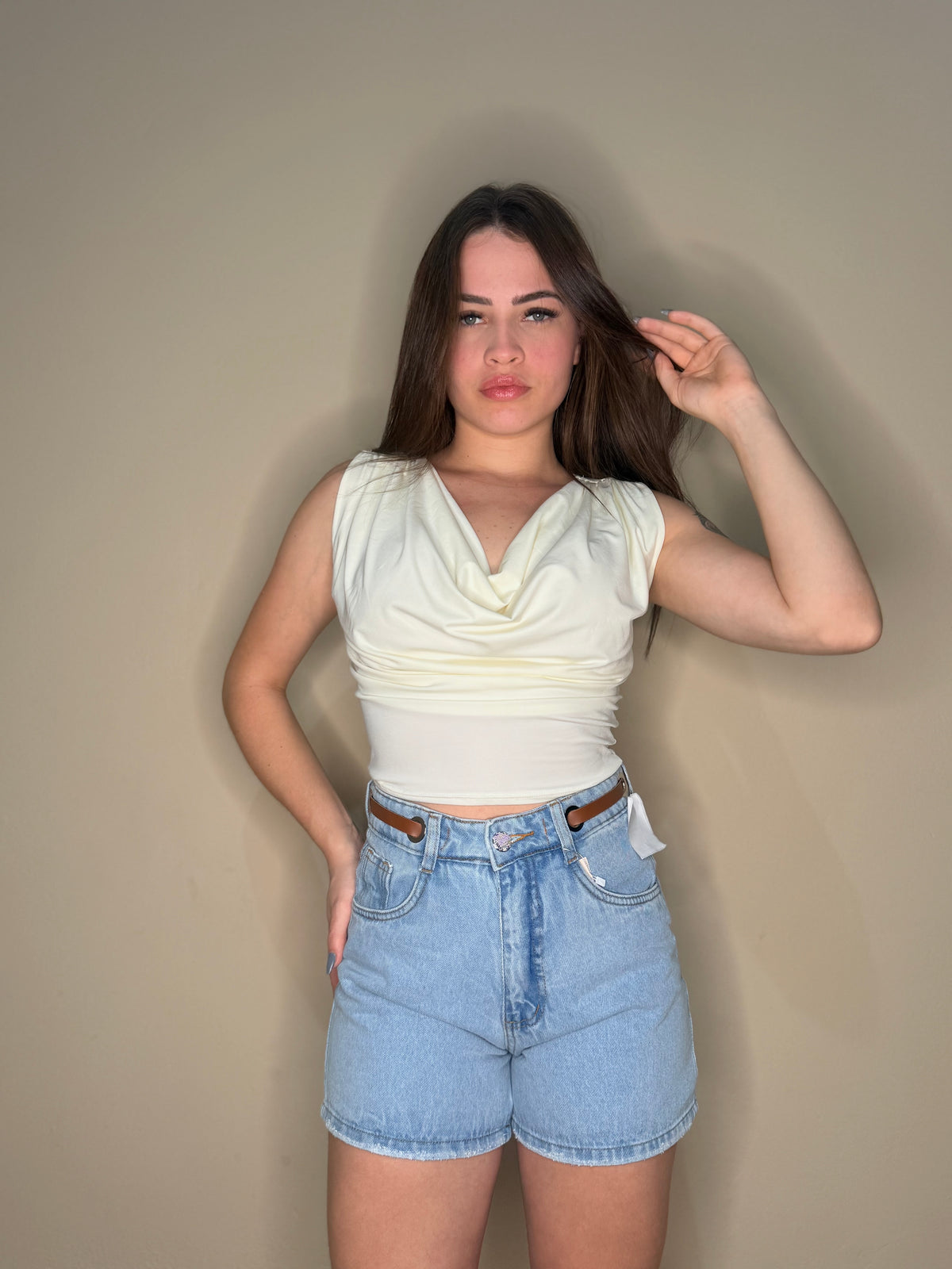 Short Jeans Cintura Alta
